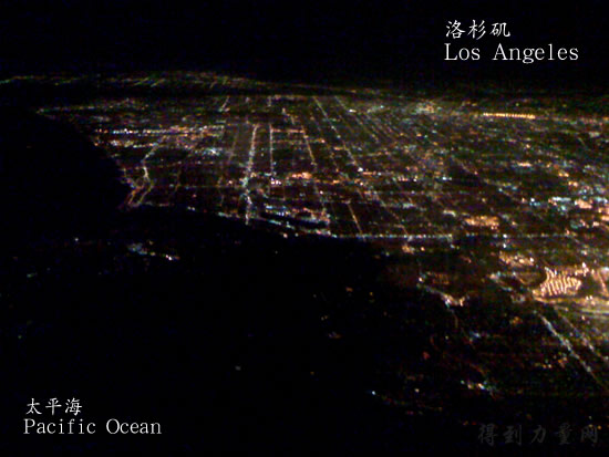 Los Angeles at night 洛杉矶的夜景 洛杉矶的夜景