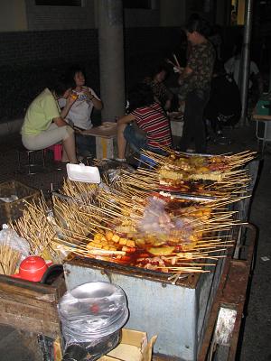 Malatan vendor stand - one stick usually sells for less than half of one RMB