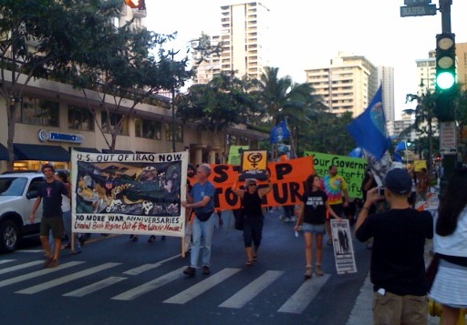 Anti-war Protest in Honolulu, Hawaii