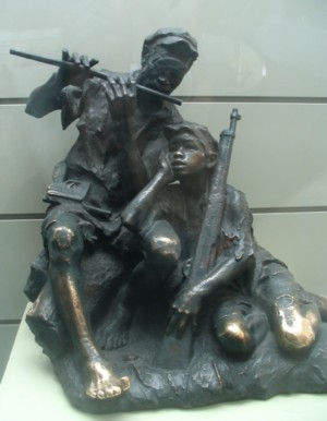 Statue of soliders at National Military History Museum in Beijing, China
